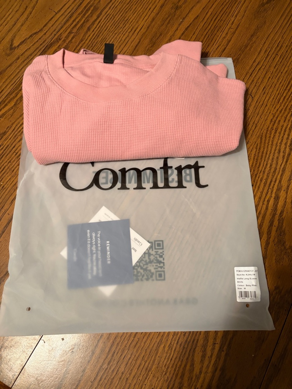 Women’s Lightweight Waffle Knit Pullover - baby Pink